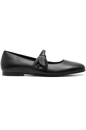 Black calf leather ballerina shoes GIA BORGHINI | ATHENEALNAP5000